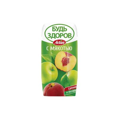 Нектар "Будь Здоров" яблочно-персиковый 0,2 л (АВС, Беларусь)