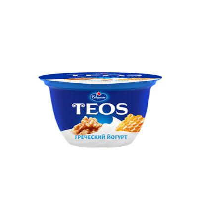 Йогурт Греческий "Теос" 2% грецкий орех+мед 140г "Савушкин"